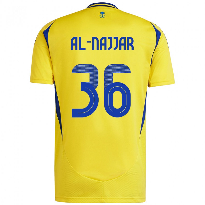 Børn Raghed Al-Najjar #36 Gul Blå Hjemmebane Spillertrøjer 2024/25 Trøje T-Shirt