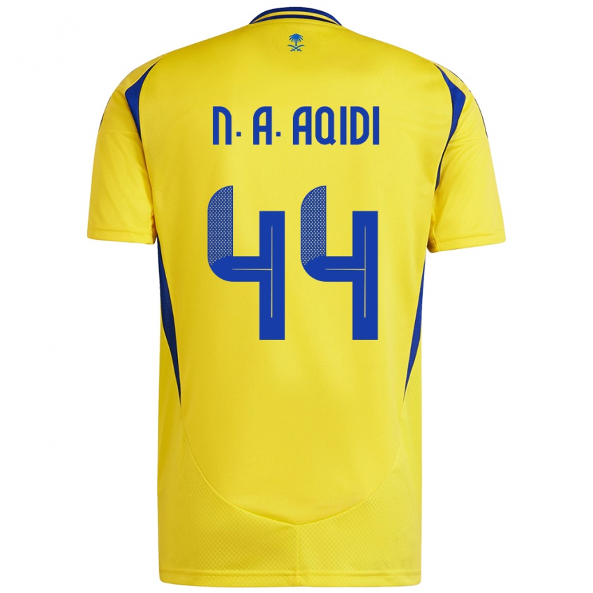 Børn Nawaf Al-Aqidi #44 Gul Blå Hjemmebane Spillertrøjer 2024/25 Trøje T-Shirt