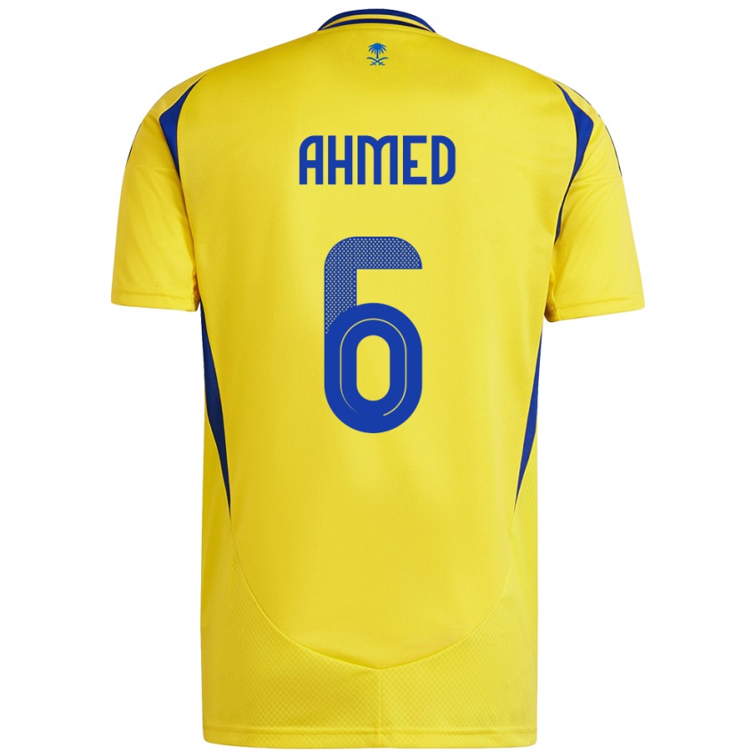 Børn Aseel Ahmed #6 Gul Blå Hjemmebane Spillertrøjer 2024/25 Trøje T-Shirt