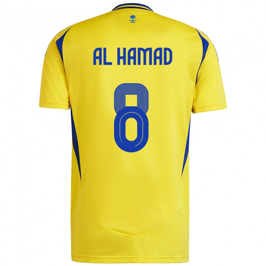 Børn Sara Al-Hamad #8 Gul Blå Hjemmebane Spillertrøjer 2024/25 Trøje T-Shirt