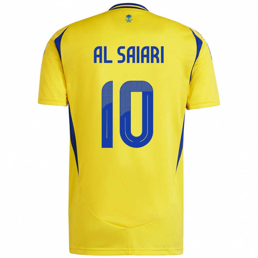 Børn Mubarkh Al-Saiari #10 Gul Blå Hjemmebane Spillertrøjer 2024/25 Trøje T-Shirt