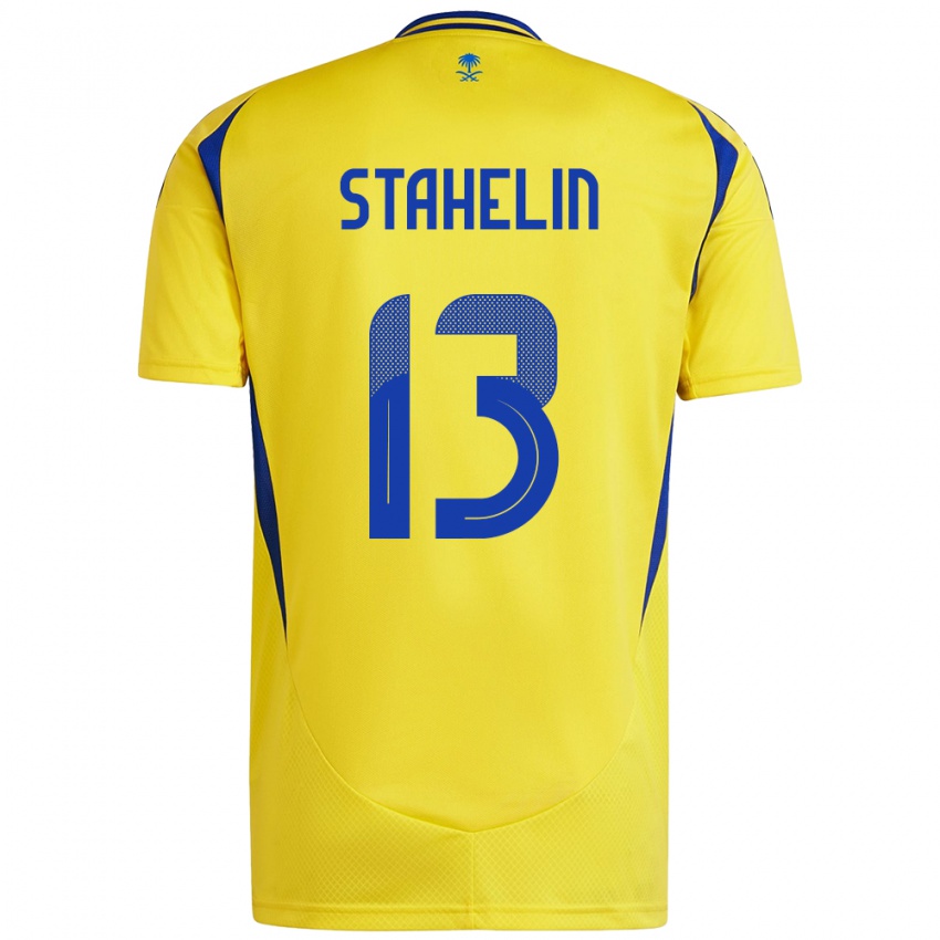 Børn Izabela Stahelin #13 Gul Blå Hjemmebane Spillertrøjer 2024/25 Trøje T-Shirt