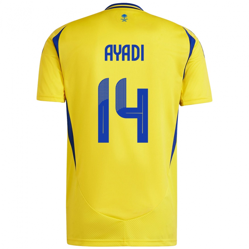 Børn Ghada Ayadi #14 Gul Blå Hjemmebane Spillertrøjer 2024/25 Trøje T-Shirt