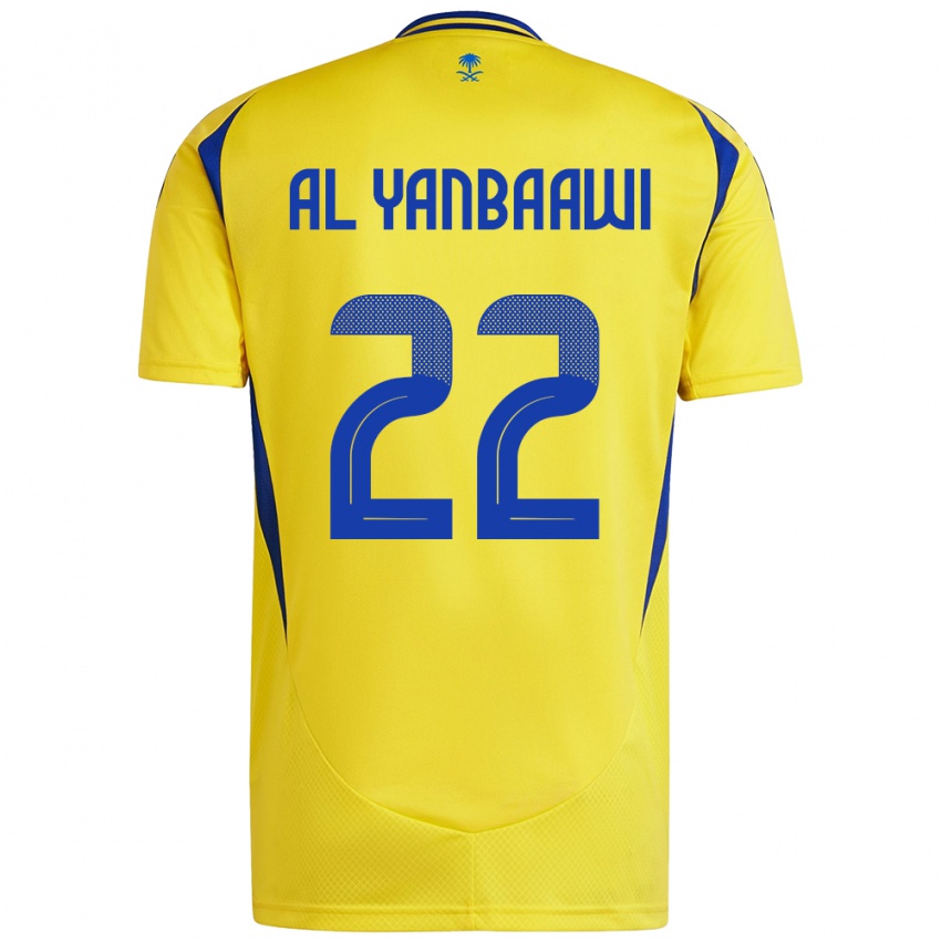 Børn Tahani Al-Yanbaawi #22 Gul Blå Hjemmebane Spillertrøjer 2024/25 Trøje T-Shirt