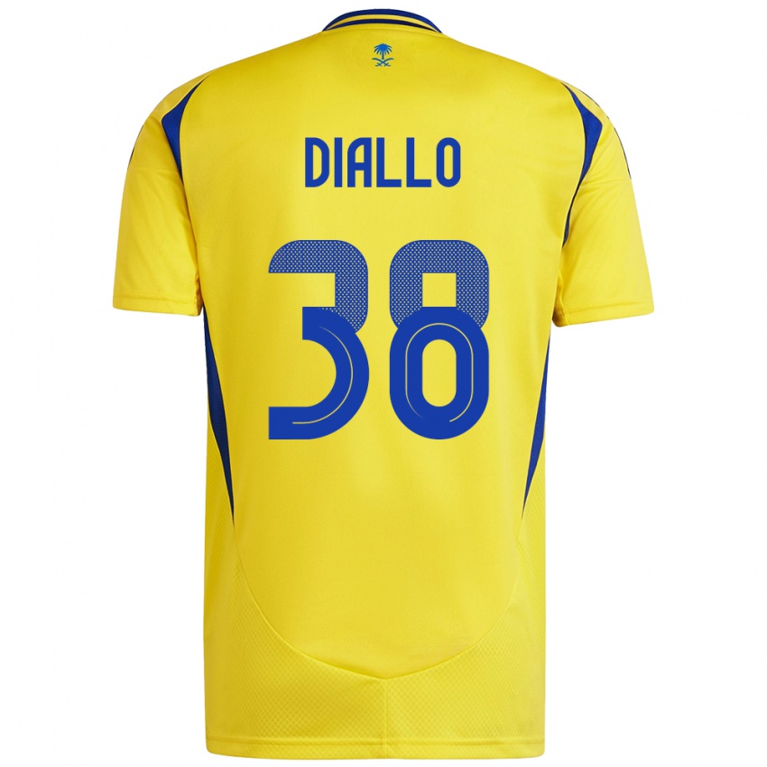 Børn Aminata Diallo #38 Gul Blå Hjemmebane Spillertrøjer 2024/25 Trøje T-Shirt