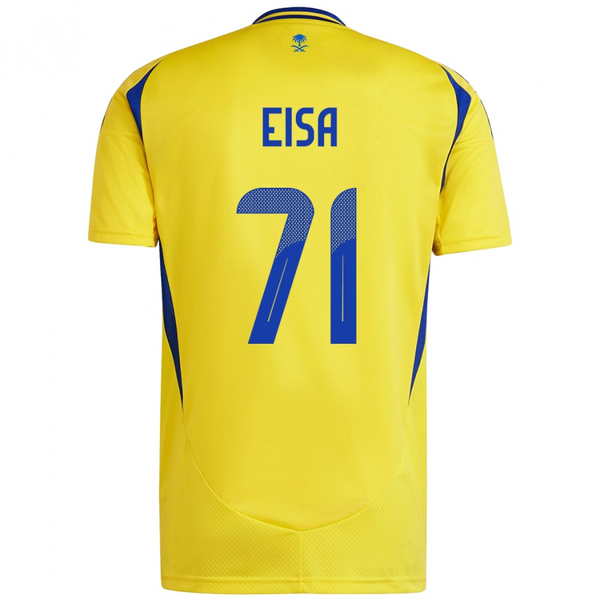 Børn Bayan Eisa #71 Gul Blå Hjemmebane Spillertrøjer 2024/25 Trøje T-Shirt