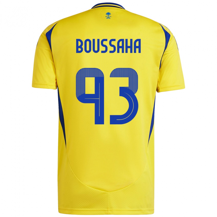 Børn Lina Boussaha #93 Gul Blå Hjemmebane Spillertrøjer 2024/25 Trøje T-Shirt