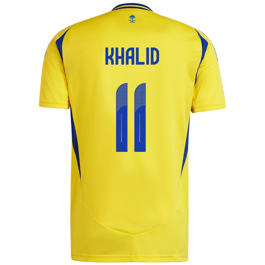 Børn Khalid Al-Ghannam #11 Gul Blå Hjemmebane Spillertrøjer 2024/25 Trøje T-Shirt