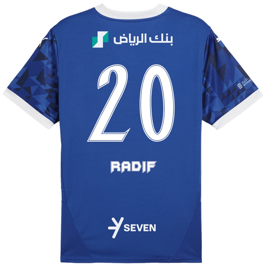 Børn Abdullah Radif #20 Mørkeblå Hvid Hjemmebane Spillertrøjer 2024/25 Trøje T-Shirt