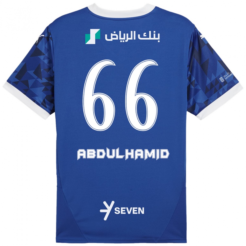 Børn Saud Abdulhamid #66 Mørkeblå Hvid Hjemmebane Spillertrøjer 2024/25 Trøje T-Shirt