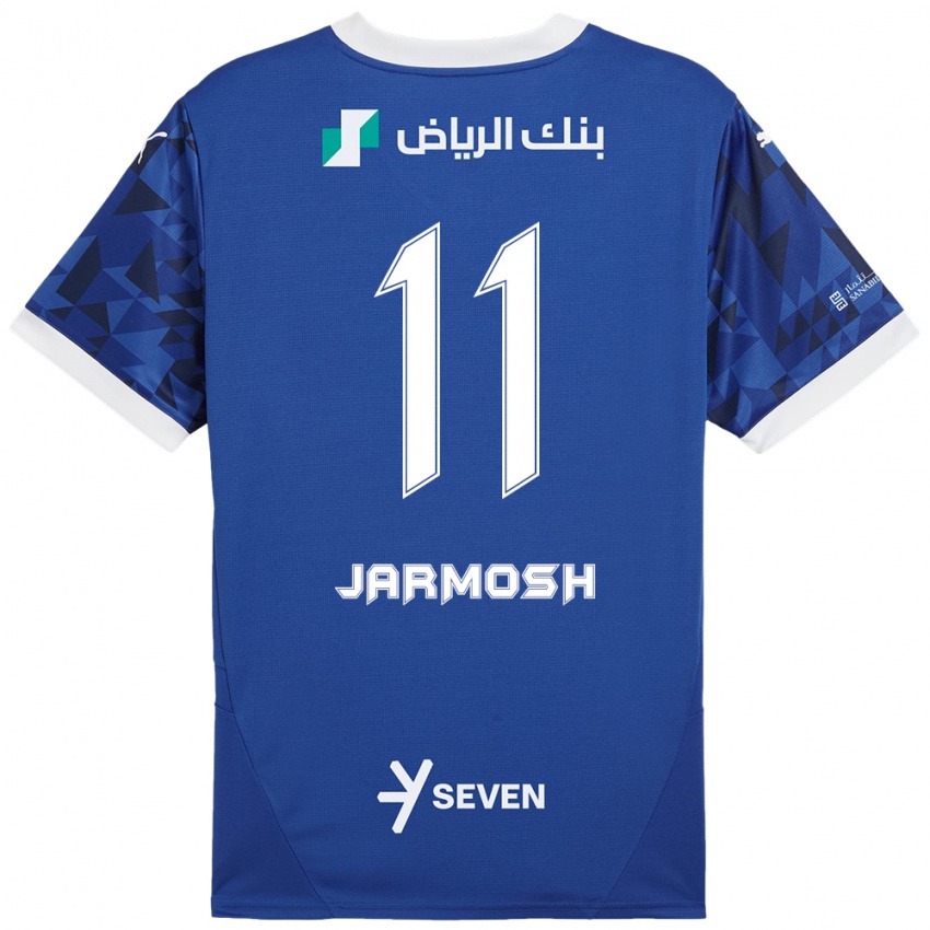 Børn Abdulaziz Jarmosh #11 Mørkeblå Hvid Hjemmebane Spillertrøjer 2024/25 Trøje T-Shirt