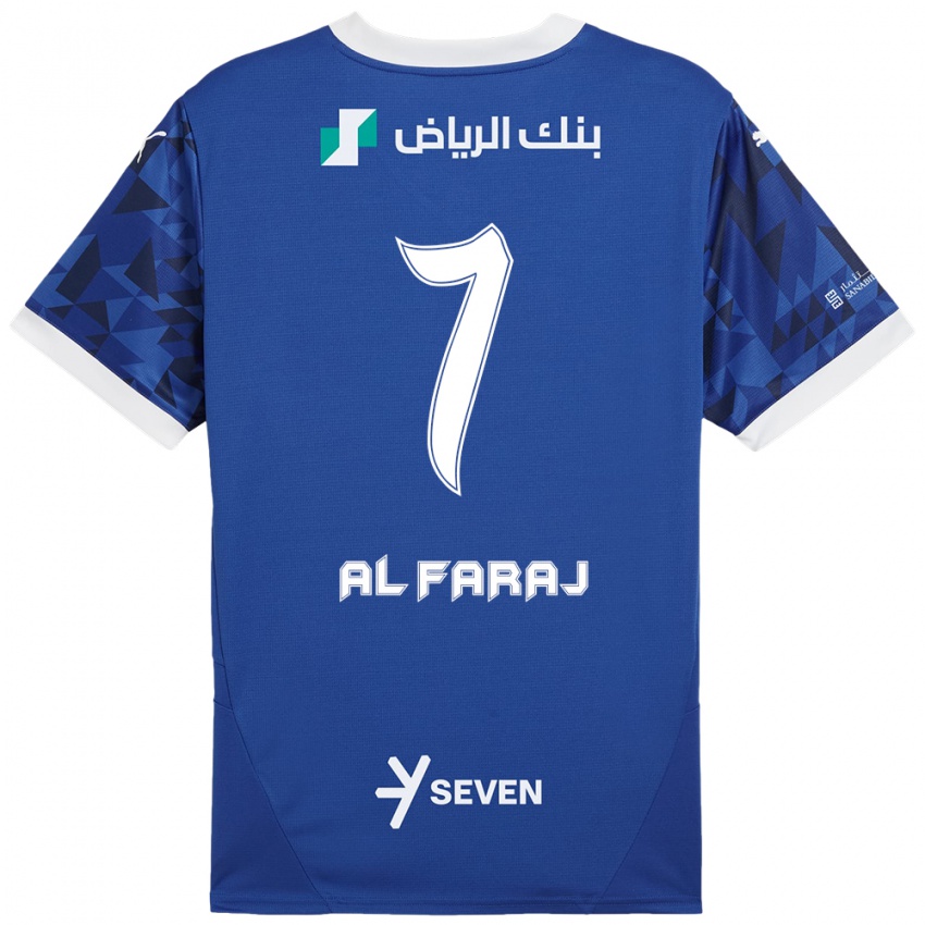 Børn Salman Al-Faraj #7 Mørkeblå Hvid Hjemmebane Spillertrøjer 2024/25 Trøje T-Shirt