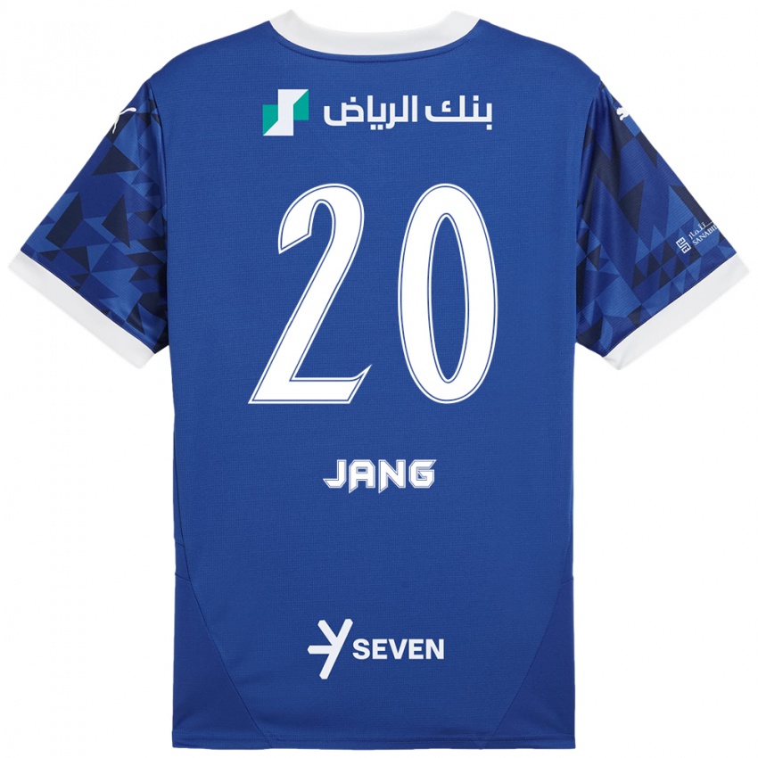 Børn Hyun-Soo Jang #20 Mørkeblå Hvid Hjemmebane Spillertrøjer 2024/25 Trøje T-Shirt