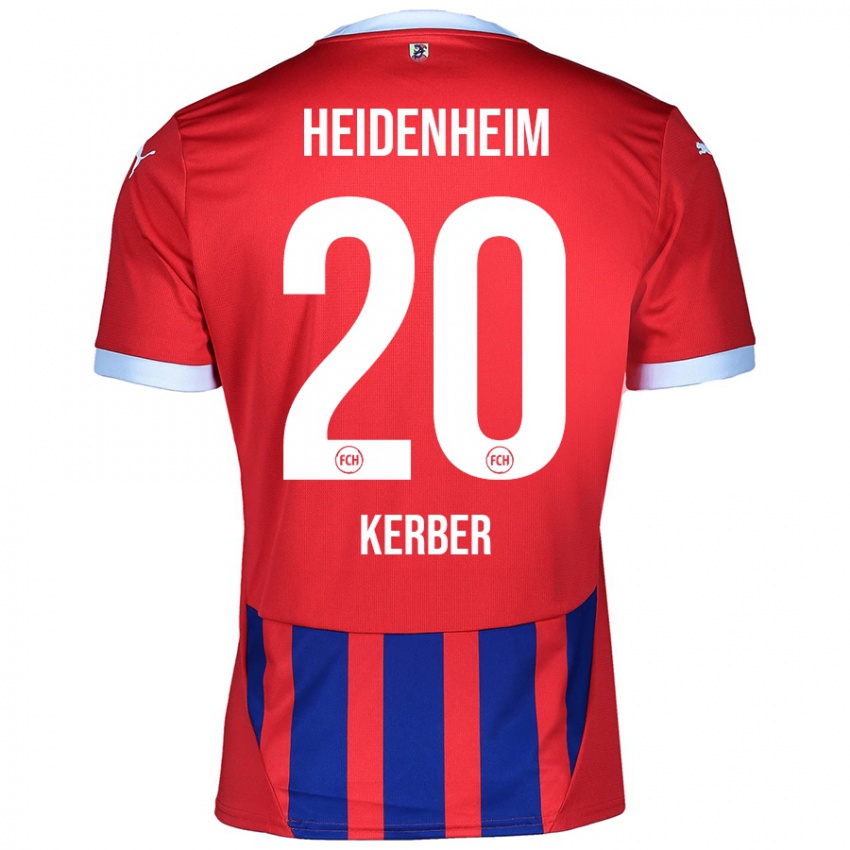 Børn Luca Kerber #20 Rød Blå Hjemmebane Spillertrøjer 2024/25 Trøje T-Shirt