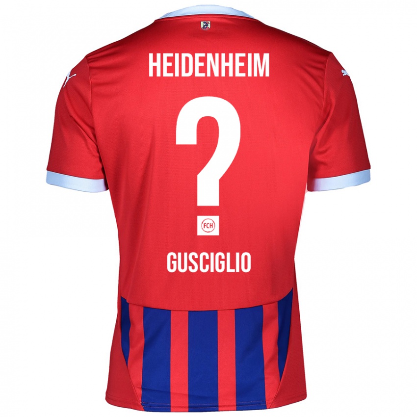 Børn Alessio Gusciglio #0 Rød Blå Hjemmebane Spillertrøjer 2024/25 Trøje T-Shirt