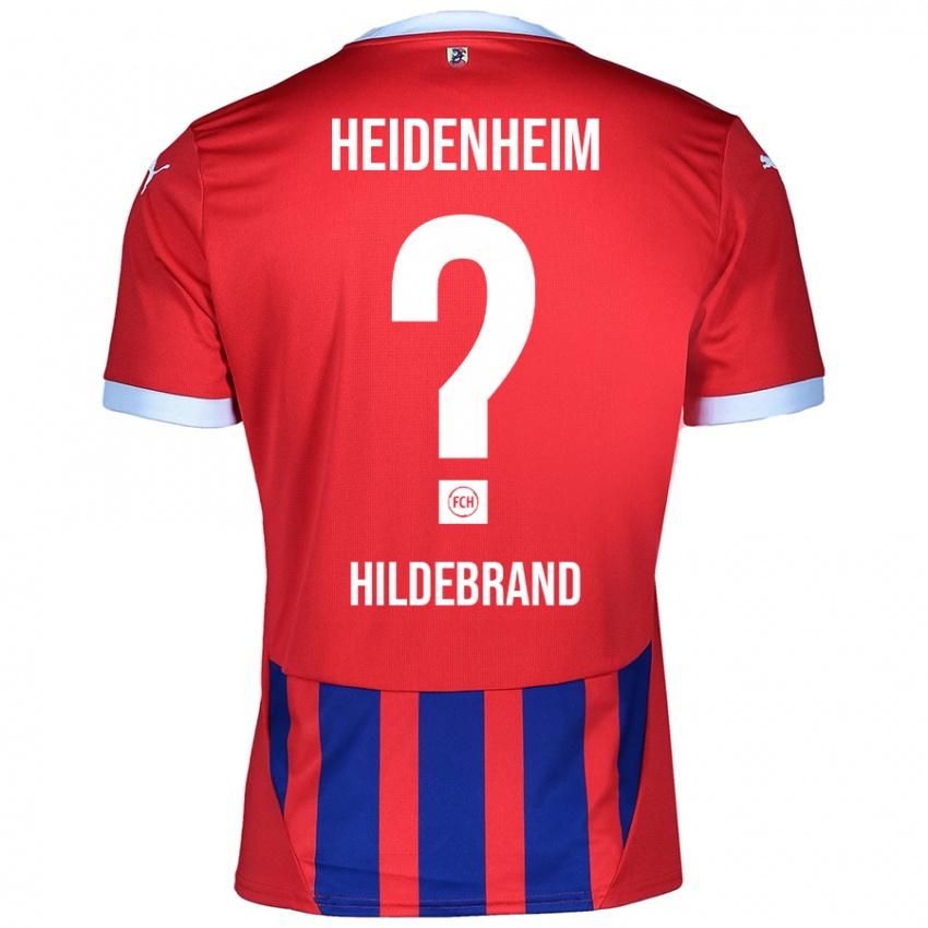 Børn Jan Hildebrand #0 Rød Blå Hjemmebane Spillertrøjer 2024/25 Trøje T-Shirt