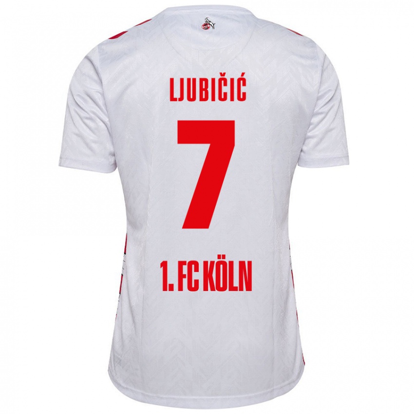 Børn Dejan Ljubicic #7 Hvid Rød Hjemmebane Spillertrøjer 2024/25 Trøje T-Shirt