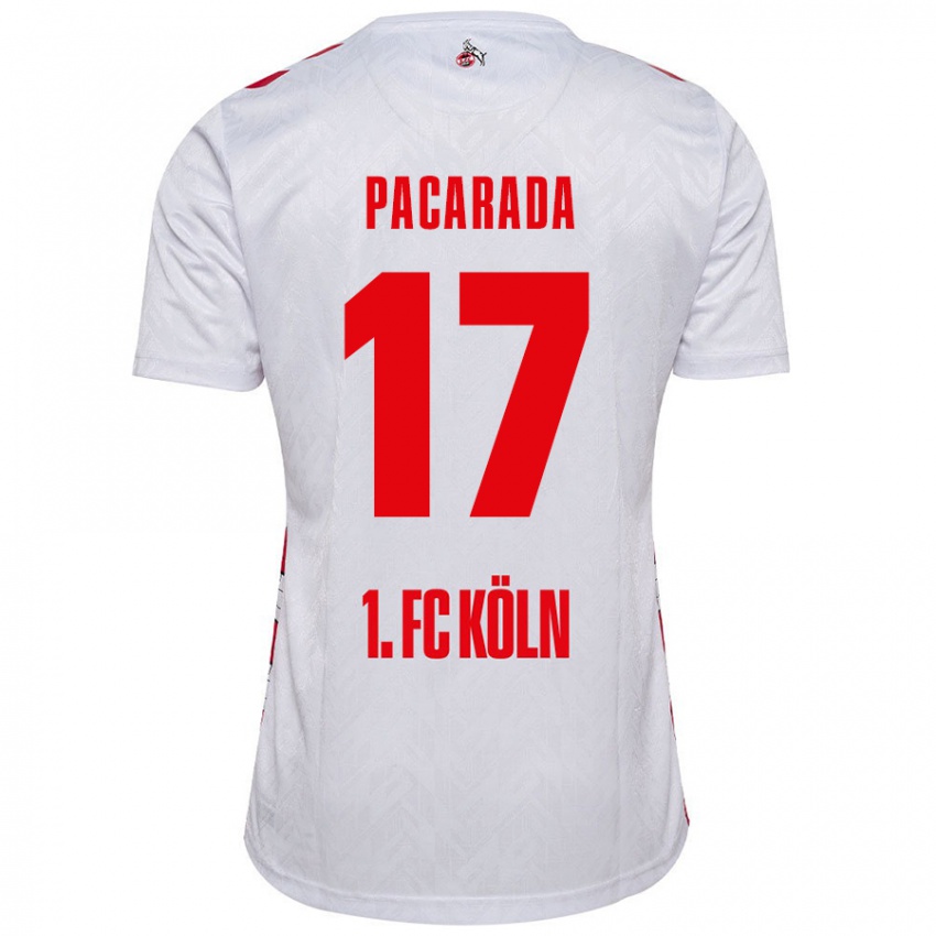 Børn Leart Paçarada #17 Hvid Rød Hjemmebane Spillertrøjer 2024/25 Trøje T-Shirt