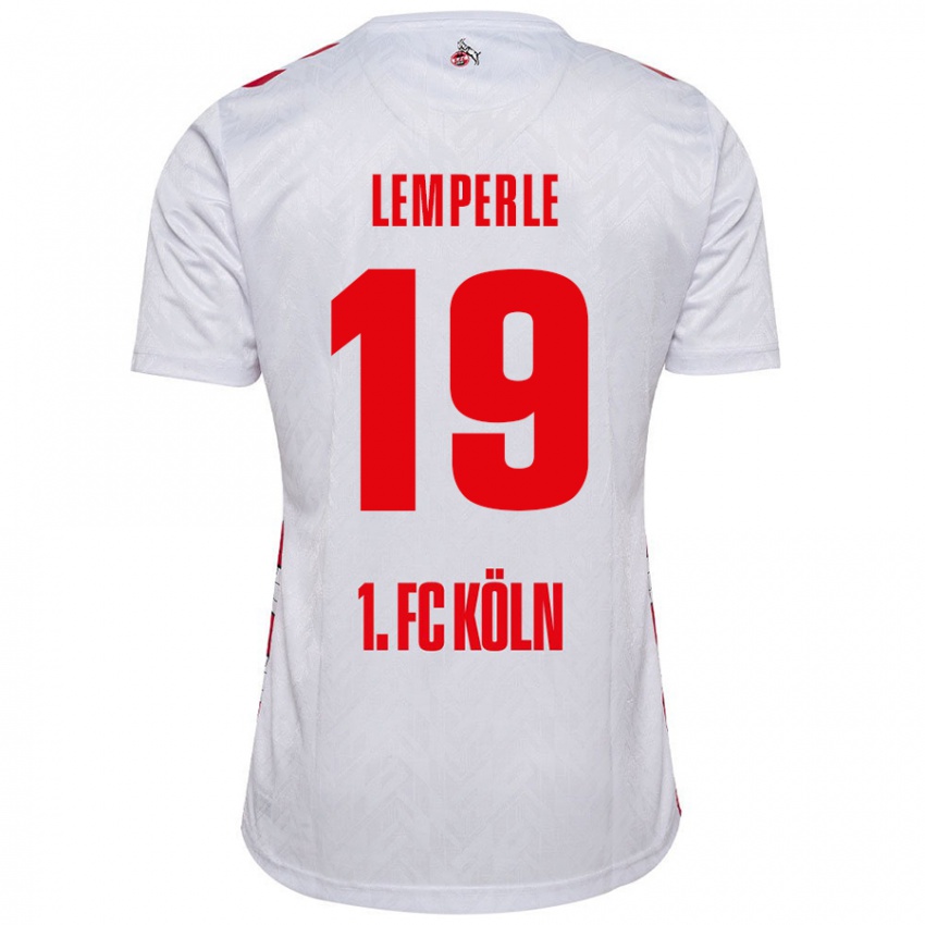 Børn Tim Lemperle #19 Hvid Rød Hjemmebane Spillertrøjer 2024/25 Trøje T-Shirt