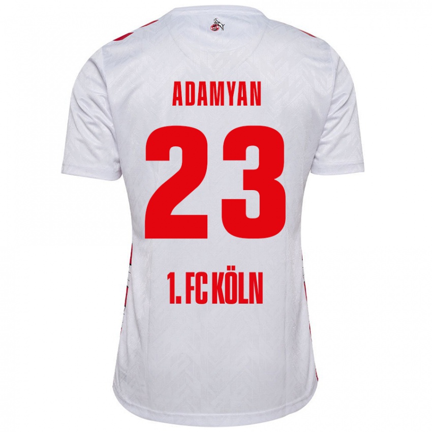 Børn Sargis Adamyan #23 Hvid Rød Hjemmebane Spillertrøjer 2024/25 Trøje T-Shirt