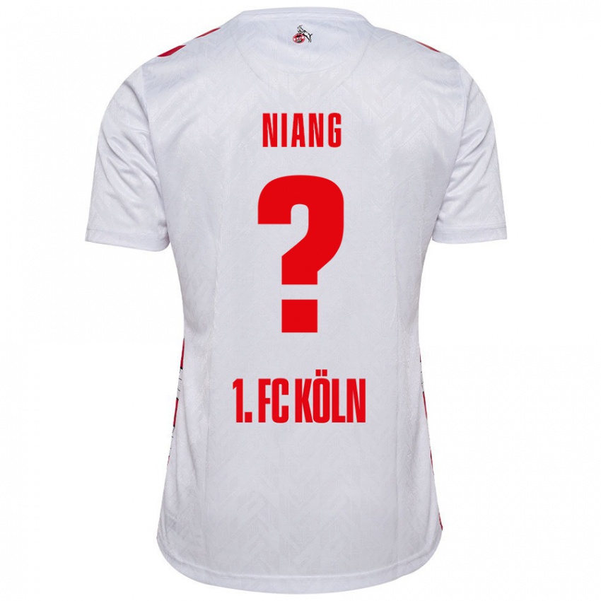 Børn Youssoupha Niang #0 Hvid Rød Hjemmebane Spillertrøjer 2024/25 Trøje T-Shirt