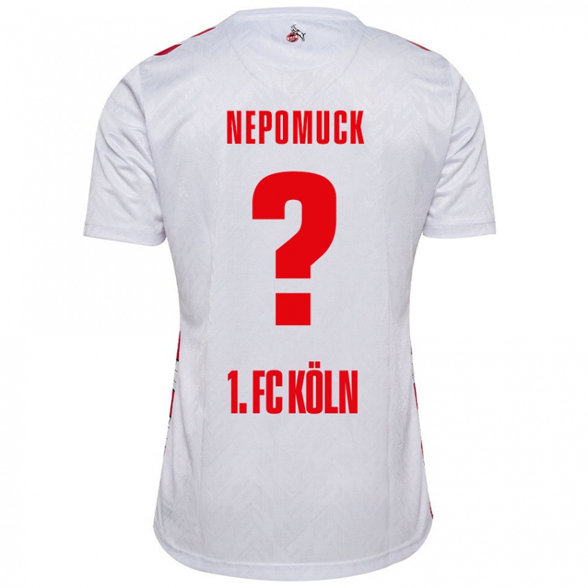 Børn Simon Nepomuck #0 Hvid Rød Hjemmebane Spillertrøjer 2024/25 Trøje T-Shirt