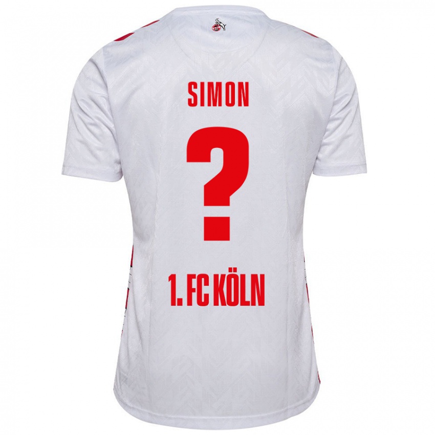 Børn Josias Simon #0 Hvid Rød Hjemmebane Spillertrøjer 2024/25 Trøje T-Shirt