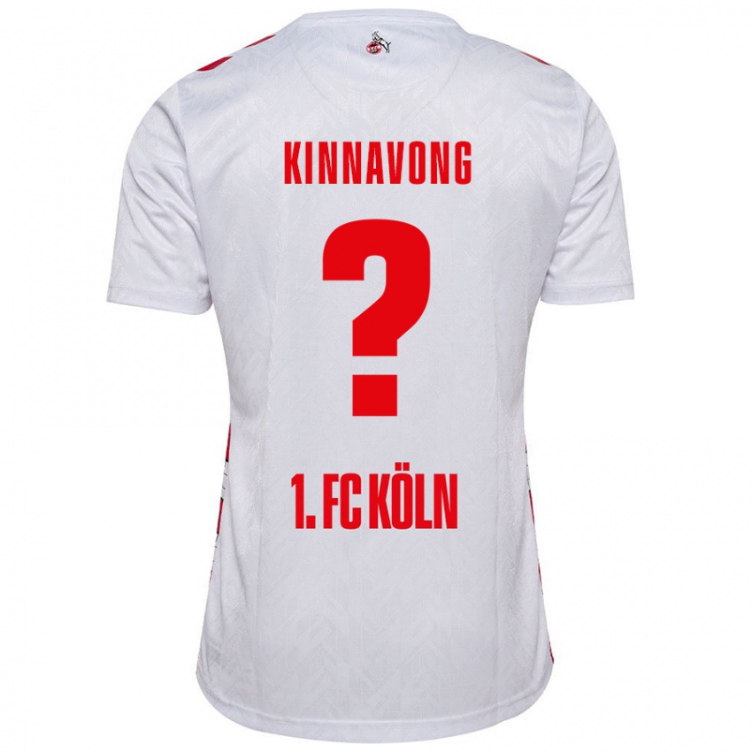 Børn Jordan Kinnavong #0 Hvid Rød Hjemmebane Spillertrøjer 2024/25 Trøje T-Shirt