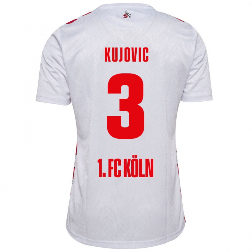 Børn Emin Kujovic #3 Hvid Rød Hjemmebane Spillertrøjer 2024/25 Trøje T-Shirt