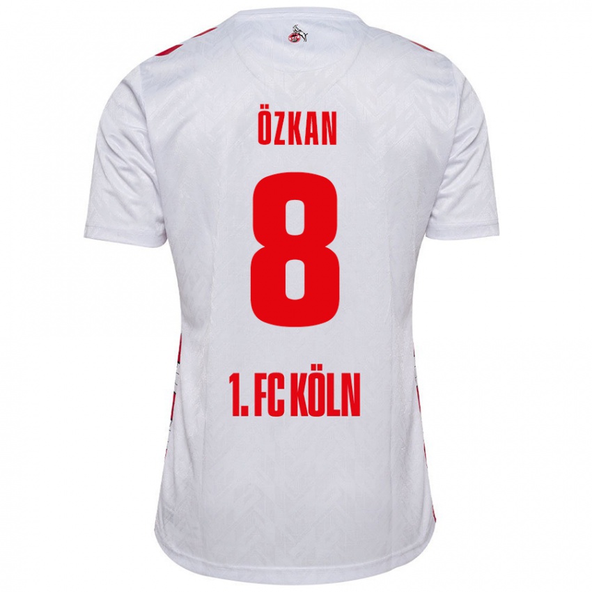 Børn Mikail Özkan #8 Hvid Rød Hjemmebane Spillertrøjer 2024/25 Trøje T-Shirt