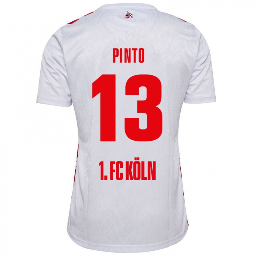 Børn João Pinto #13 Hvid Rød Hjemmebane Spillertrøjer 2024/25 Trøje T-Shirt