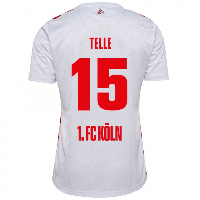 Børn Neo Telle #15 Hvid Rød Hjemmebane Spillertrøjer 2024/25 Trøje T-Shirt