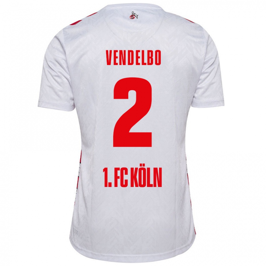 Børn Sofie Vendelbo #2 Hvid Rød Hjemmebane Spillertrøjer 2024/25 Trøje T-Shirt