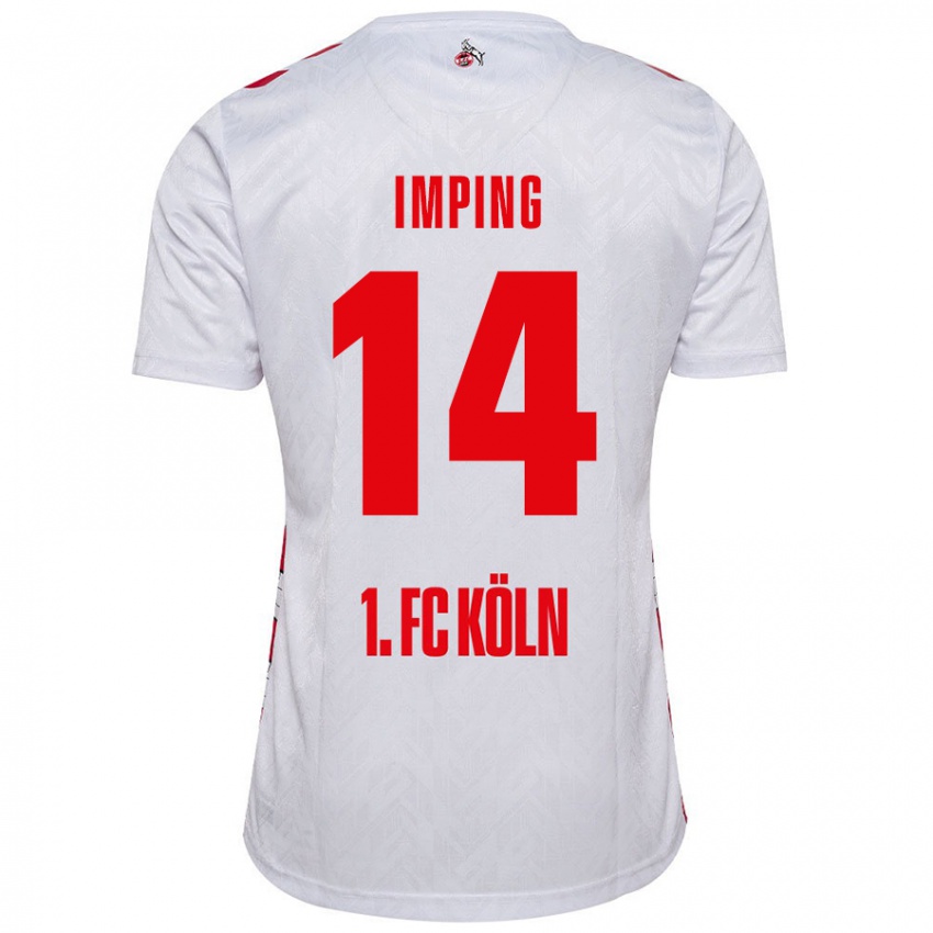 Børn Carlotta Imping #14 Hvid Rød Hjemmebane Spillertrøjer 2024/25 Trøje T-Shirt