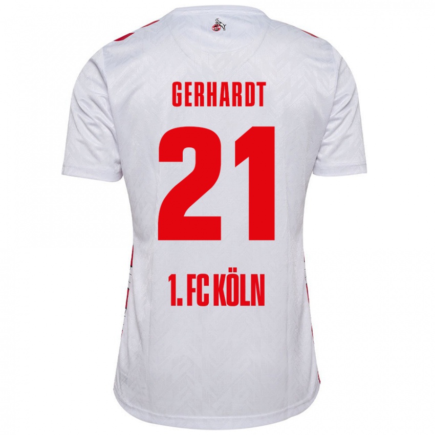 Børn Anna Gerhardt #21 Hvid Rød Hjemmebane Spillertrøjer 2024/25 Trøje T-Shirt