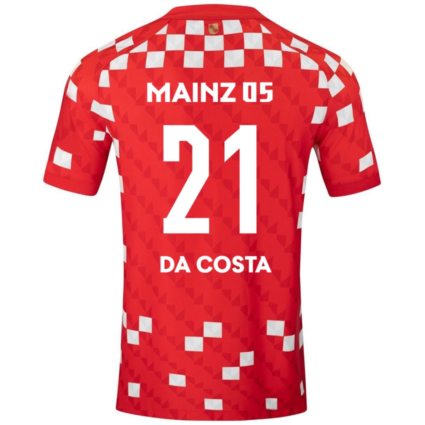 Børn Danny Da Costa #21 Hvid Rød Hjemmebane Spillertrøjer 2024/25 Trøje T-Shirt