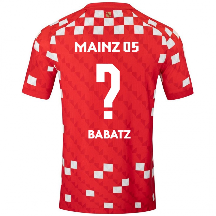 Børn Louis Babatz #0 Hvid Rød Hjemmebane Spillertrøjer 2024/25 Trøje T-Shirt