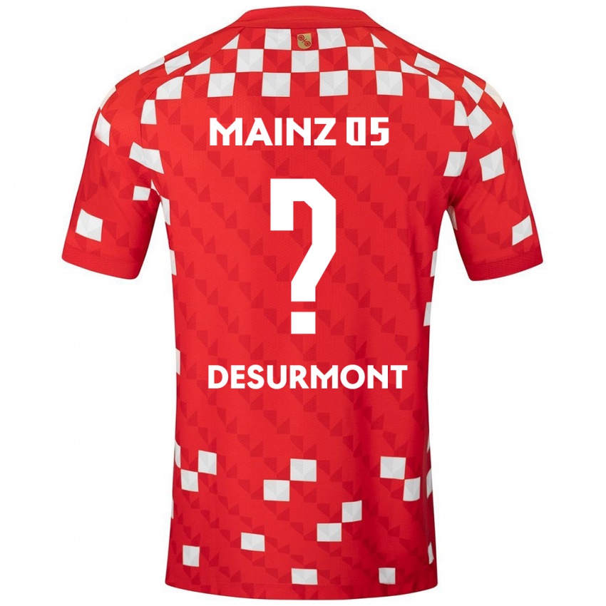 Børn Thomas-Lê Desurmont #0 Hvid Rød Hjemmebane Spillertrøjer 2024/25 Trøje T-Shirt