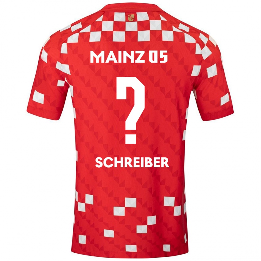 Børn Philipp Schreiber #0 Hvid Rød Hjemmebane Spillertrøjer 2024/25 Trøje T-Shirt