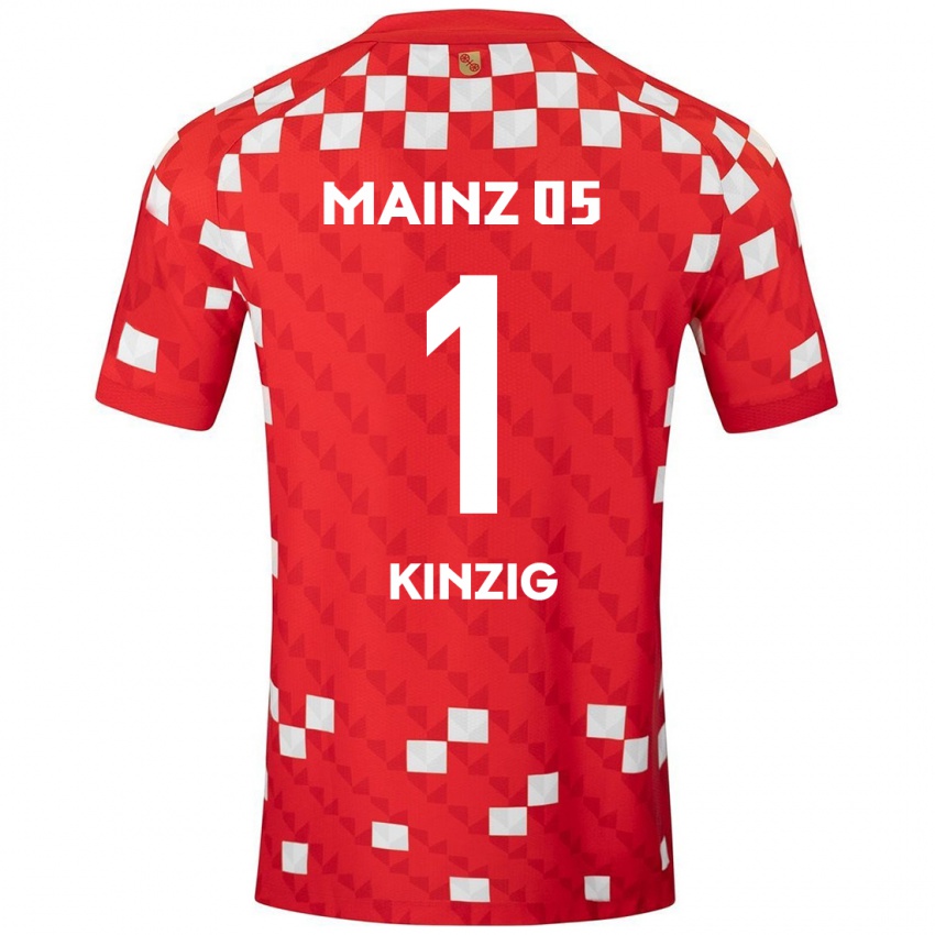 Børn Maximilian Kinzig #1 Hvid Rød Hjemmebane Spillertrøjer 2024/25 Trøje T-Shirt