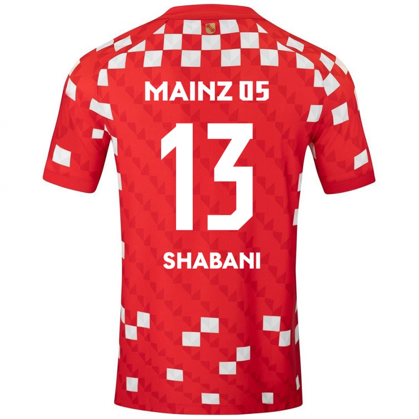 Børn Eniss Shabani #13 Hvid Rød Hjemmebane Spillertrøjer 2024/25 Trøje T-Shirt