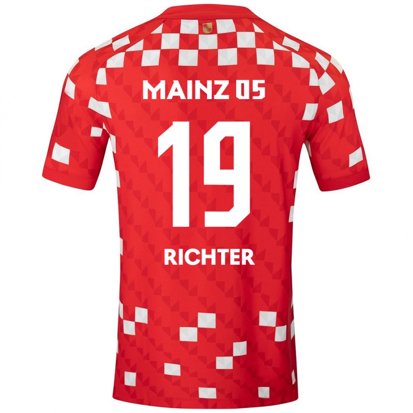 Børn Marc Richter #19 Hvid Rød Hjemmebane Spillertrøjer 2024/25 Trøje T-Shirt