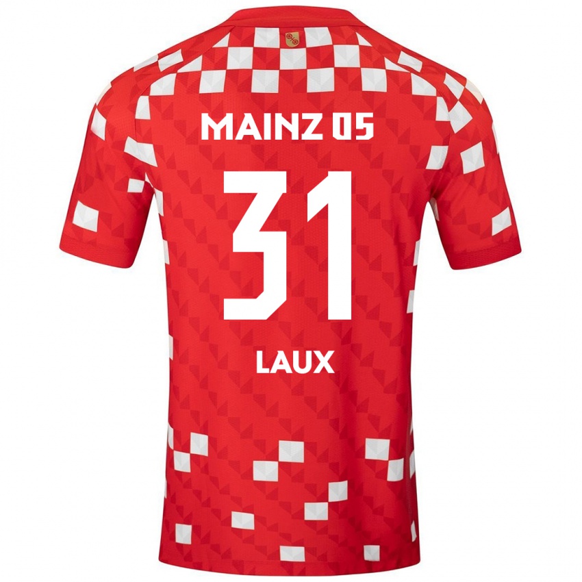 Børn Lucas Laux #31 Hvid Rød Hjemmebane Spillertrøjer 2024/25 Trøje T-Shirt