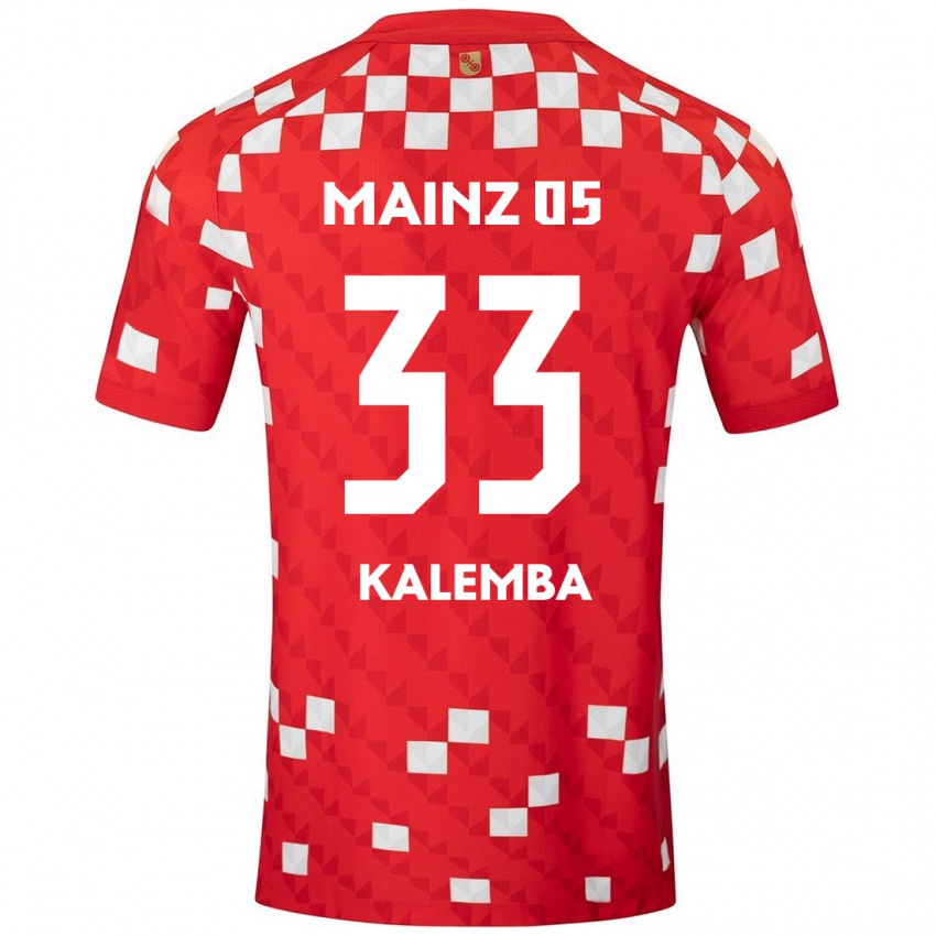 Børn Marcel Kalemba #33 Hvid Rød Hjemmebane Spillertrøjer 2024/25 Trøje T-Shirt