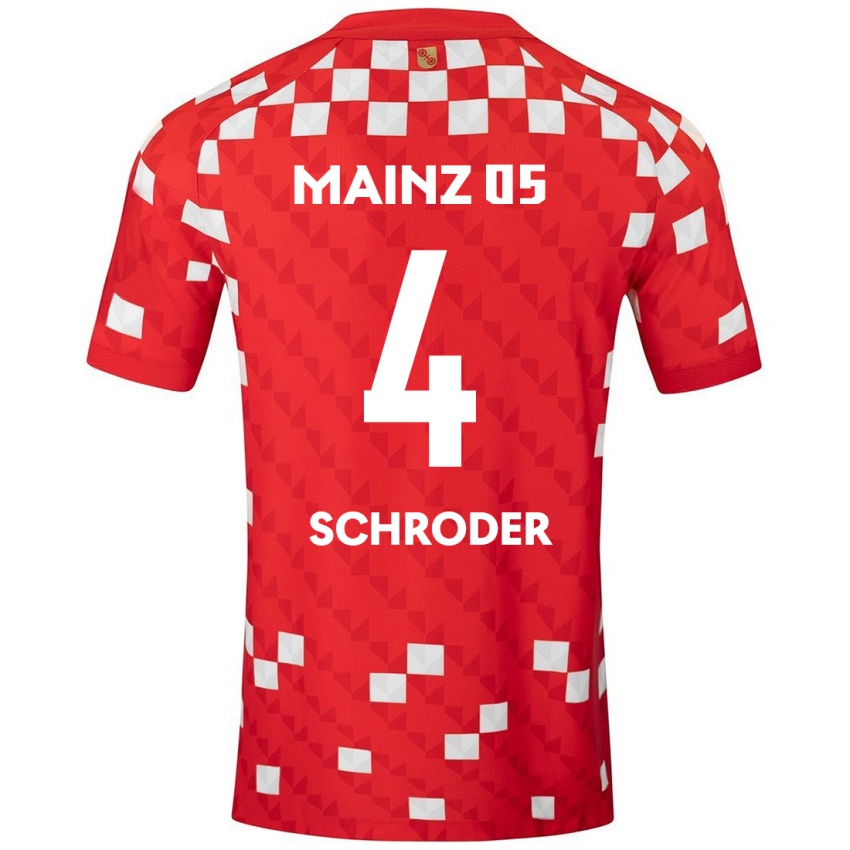 Børn Lara Schröder #4 Hvid Rød Hjemmebane Spillertrøjer 2024/25 Trøje T-Shirt