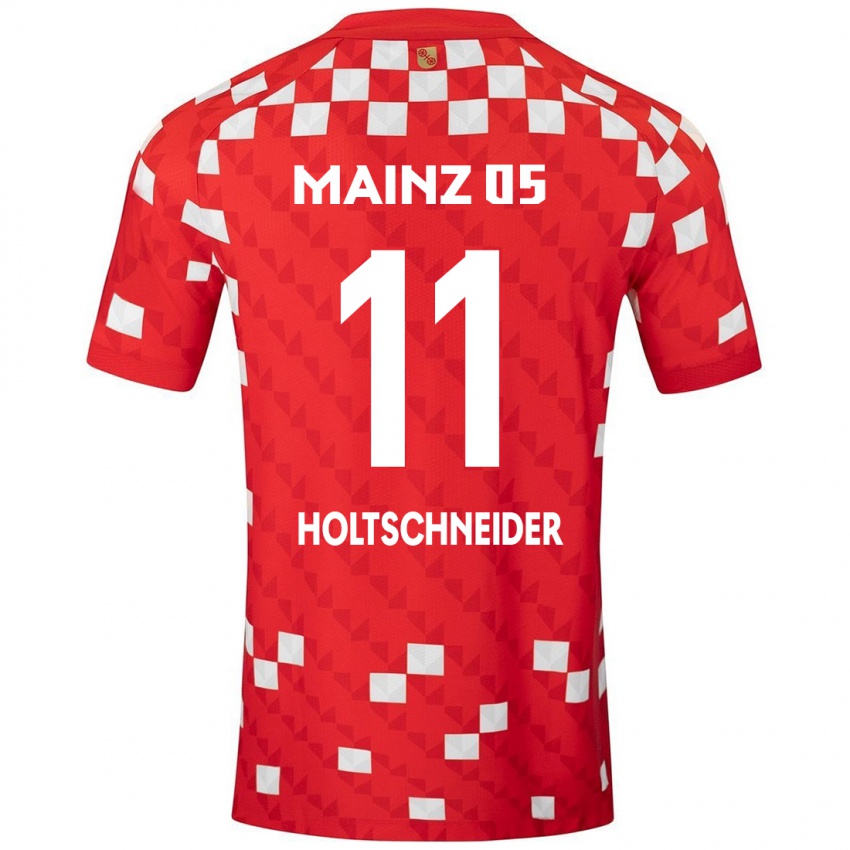 Børn Hannah Holtschneider #11 Hvid Rød Hjemmebane Spillertrøjer 2024/25 Trøje T-Shirt