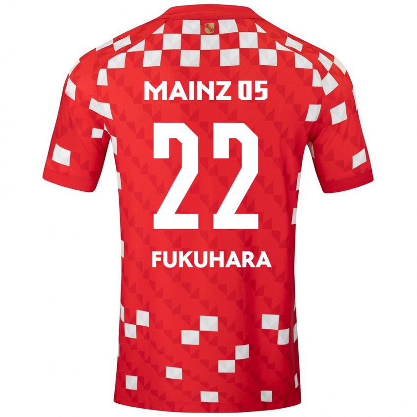 Børn Yuuka Fukuhara #22 Hvid Rød Hjemmebane Spillertrøjer 2024/25 Trøje T-Shirt