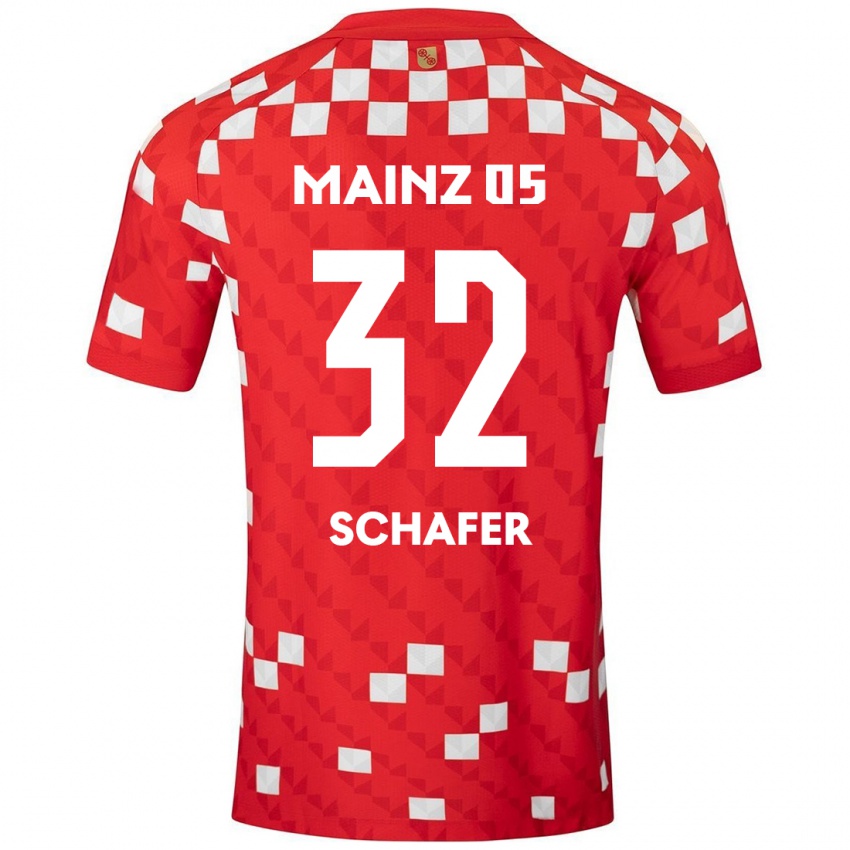 Børn Ann-Christin Schäfer #32 Hvid Rød Hjemmebane Spillertrøjer 2024/25 Trøje T-Shirt