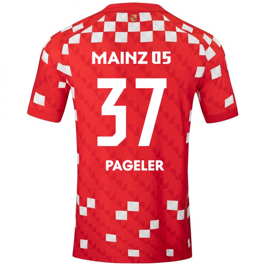 Børn Maja Pageler #37 Hvid Rød Hjemmebane Spillertrøjer 2024/25 Trøje T-Shirt