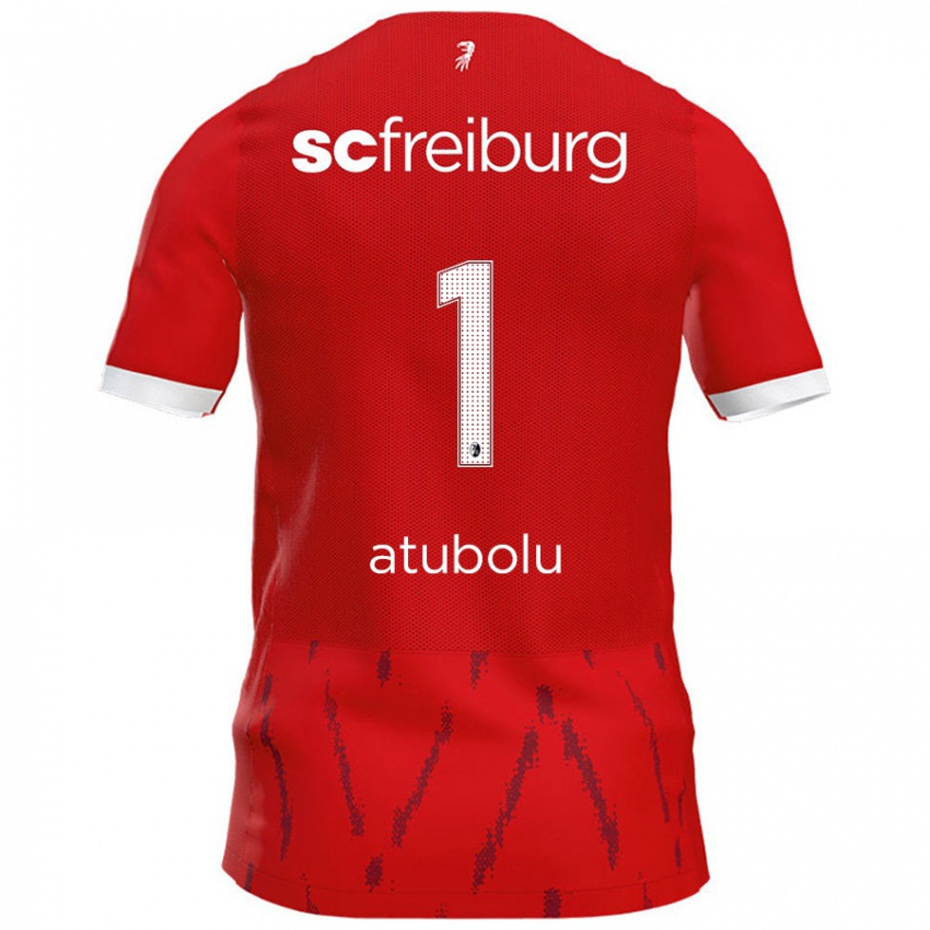 Børn Noah Atubolu #1 Rød Hjemmebane Spillertrøjer 2024/25 Trøje T-Shirt